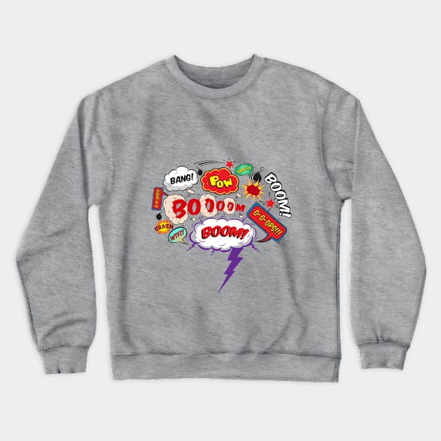 Comic Bubble Crewneck Sweatshirt by marcusmattingly